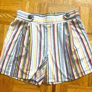 Robert Louis Multicolor Striped High Waist Shorts